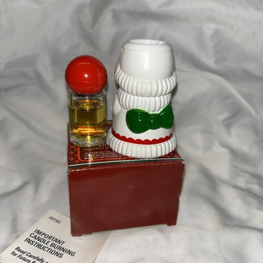 AVON Christmas Charmer Candlestick Decanter & Charisma Cologne  with Box - Picture 3 of 7